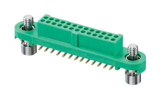 HARWIN G125-FS12605F1P PCB Receptacle, Black / Green, Wire-to-Board, 1.25 mm, 2 Rows, 26 Contacts, Surface Mount Straight