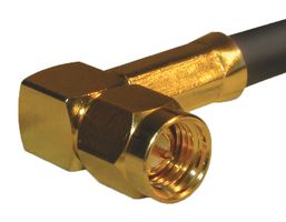 AMPHENOL RF 132122 RF / Coaxial Connector, SMA Coaxial, Right Angle Plug, Crimp, 50 ohm, RG58A, RG58C, RG141, Brass