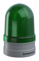 WERMA 26121070 Beacon, Blinking/Continuous/TwinLight, Green, Push-In, 85 mm x 130 mm