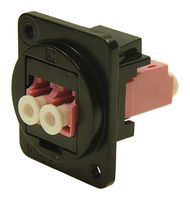 CLIFF ELECTRONIC COMPONENTS CP30247M3B Fiber Optic Adapter, Single Mode, LC Duplex, LC Duplex, Straight Panel Adapter