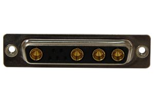 NORCOMP 680M9W4203L211 Combination Layout D Sub Connector, Power-D 680M Series, DB-9W4, Receptacle, 9 Contacts