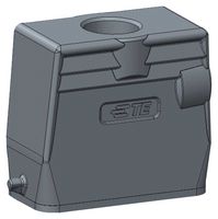 TE CONNECTIVITY T1329107112-000 Heavy Duty Connector, Hood, Top Entry, Aluminium Alloy Body, 1 Lever, H10A