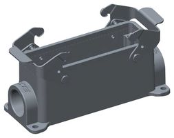 TE CONNECTIVITY T1440242125-000 Heavy Duty Connector, Base, Bulkhead Mount, Side Entry, Aluminium Alloy Body, 2 Lever, H24B