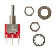 TE CONNECTIVITY - ALCOSWITCH 3-1825139-7 Toggle Switch, On-On-On, DPDT, Non Illuminated, Gemini A Series, Through Hole, 5 A