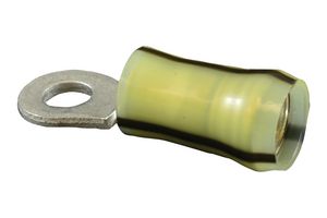 TE CONNECTIVITY - AMP 35106 Ring Tongue Terminal, M4, #8, 14 AWG, 2 mm², PIDG, Black, Yellow