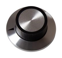 TE CONNECTIVITY - ALCOSWITCH PKS90B1/4 Knob, Round Shaft, 6.35 mm, Phenolic, Straight Knurled Skirted with Indicator Arrow, 36.1 mm