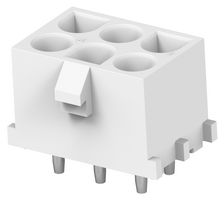 TE CONNECTIVITY 1969814-1 Pin Header, Wire-to-Board, 6.35 mm, 2 Rows, 6 Contacts, Through Hole Straight