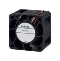 NMB TECHNOLOGIES 03828DA-12R-AA-00 DC Axial Fan, 12 V, Square, 38 mm, 28 mm, Ball Bearing, 21.4 CFM