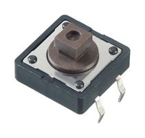 APEM PHAP5-50VA2A3T2N3 Tactile Switch, 0.05A, 12VDC, 260 gf, Top Actuated, Square Button, PHAP5-50 Series, 12mm x 12mm, THT