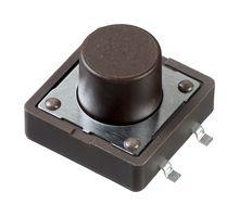 APEM PHAP5-50VA2Q3S2N3 Tactile Switch, 0.05A, 12VDC, 260 gf, Top Actuated, Round Button, PHAP5-50 Series, 12mm x 12mm, SMD