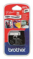 BROTHER MK221BZ Label Printer Tape, Self-Laminating, Black on White, 8 m