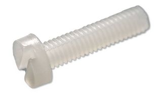 MULTICOMP PRO MP008074 Screw, Cheese Head Slotted, M3, Nylon (Polyamide), 12 mm Length