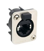 AMPHENOL SINE/TUCHEL RJXS8FD3VB Modular Connector, PCB, RJ45 Jack, 1 x 1 (Port), 8P8C, IP54, Panel Mount