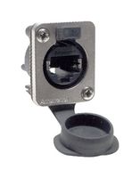 AMPHENOL SINE/TUCHEL RJXS8FG3VB Modular Connector, PCB, RJ45 Jack, 1 x 1 (Port), 8P8C, IP54, Panel Mount