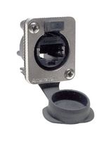 AMPHENOL SINE/TUCHEL RJXS8FG5VB Modular Connector, PCB, RJ45 Jack, 1 x 1 (Port), 8P8C, Cat5e, IP54, Panel Mount