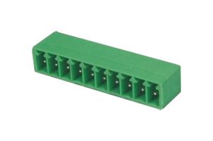 AMPHENOL ANYTEK OQ1012510000G Terminal Block, Header, 3.5 mm, 10 Ways, 10 A, 300 V, Through Hole Right Angle