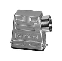 AMPHENOL SINE/TUCHEL C14610G0255002 Heavy Duty Connector, Hood, Side Entry, Aluminium Alloy Body, 2 Lever, 16A