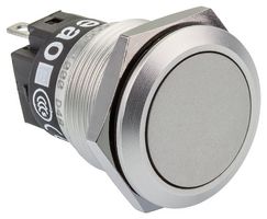 EAO 82-5551.2000 Vandal Resistant Switch, 82 Series, 19 mm, SPDT, Maintained, Round Flat Flush, Natural