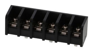 MOLEX 38969-0006 PCB Mount Barrier Terminal Block, 12.7 mm, 1 Row, 6 Ways, 20 AWG, 8 AWG, 50 A