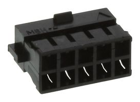 MOLEX 51110-1056 Connector Housing, Black, Milli-Grid 51110 Series, Receptacle, 10 Ways, 2 mm