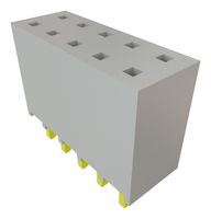 SAMTEC SSQ-105-01-G-D PCB Receptacle, Board-to-Board, 2.54 mm, 2 Rows, 10 Contacts, Through Hole Mount