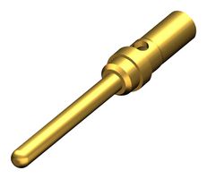 MOLEX / FCT 173112-0718 Rectangular Power Contact, 173112 Series, Gold Plated Contacts, Brass, Pin, Crimp, 24 AWG