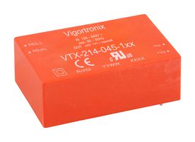 VIGORTRONIX VTX-214-045-148 AC/DC PCB Mount Power Supply (PSU), Class II, ITE & Household, 1 Output, 45 W, 48 VDC, 940 mA