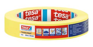 TESA 04334-00004-01 Masking Tape, Paper, Yellow, 50 m x 50 mm