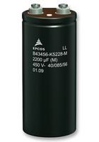 TDK B43456A5108M000 Electrolytic Capacitor, Screw, 1000 µF, 450 V, ± 20%, Screw, 12000 hours @ 85°C