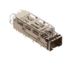 AMPHENOL COMMUNICATIONS SOLUTIONS U77A261M2081 Cage,  SFP+, 1 x 2 (Ganged), Without Heat Sink, Without Light Pipe, Through Hole, Press-Fit