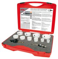 RUKO 126303 Hole Saw Set, Bi-Metal, 12 Pieces