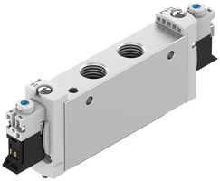 FESTO 574430 Air Solenoid Valve, 5/2 Way, Bistable, G1/4, 1.5 bar to 8 bar, 24 VDC, 1380 l/min