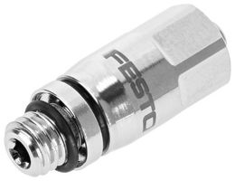 FESTO 1857681 Quick Connector, M5, 12 bar, 4 mm Outer Dia Tube, Stainless Steel