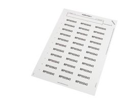 MULTICOMP PRO MP005844 Label, Self Adhesive, 9 mm, 48 mm, Polyester, White