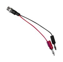 MUELLER ELECTRIC BU-5120-A-4-0 BNC Breakout, BNC Plug, 4mm Stackable Banana Plugs x 2, 4 ", 101.6 mm, Black, Red, 5 A