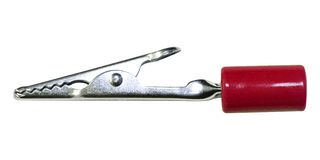 MUELLER ELECTRIC BU-60HPR-2 Alligator Clip, Red, 10 A, 7.9 mm Jaw Open
