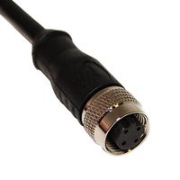 MUELLER ELECTRIC BU-21349300405010 Sensor Cable, A Coding, M12 Receptacle, Free End, 4 Positions, 1 m, 3.3 ft