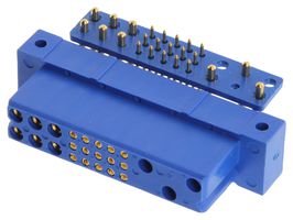 POSITRONIC PCIB24W9F400A1/AA Rectangular Power Connector, 24 Contacts, PCIB Series, Panel PCB Mount, Through Hole, Receptacle