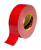 3M 389, RED, 50M X 50MM Tape, Cloth, Red, 50 m x 50 mm