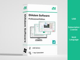 NI / EMERSON 784272-35WM Test Software, DIAdem Professional Software, Professional, Subscription, USB, Multi Language