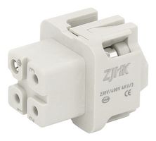 MULTICOMP PRO MP009514 Heavy Duty Connector, MP-HA INSERTS, Insert, 3+PE Contacts, 3A, Receptacle, Screw Socket