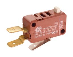 MARQUARDT 1080.0334 Microswitch, Miniature, Pin Plunger, SPST-NO, PC Pin, 16 A