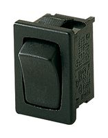 MARQUARDT 1801.1202 Rocker Switch, On-Off, SPST-NO, Non Illuminated, Panel Mount, Black, 1800 Series