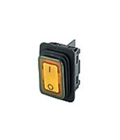 MARQUARDT 1935.3138 Rocker Switch, On-Off, DPST, Illuminated, Panel Mount, Transparent, 1930 Series