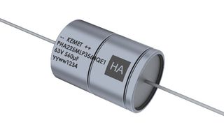 KEMET PHA225MLP3560QE4 Hybrid Aluminium Electrolytic Capacitor, 560 µF, -10%, +30%, 63 V, Axial Leaded, 6000 µohm