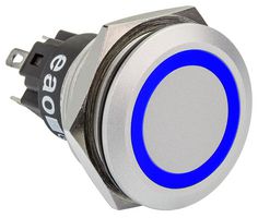 EAO 82-6551.2123 Vandal Resistant Switch, 82 Series, 22 mm, SPDT, Maintained, Round Flat Flush, Natural