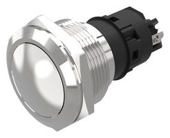 EAO 82-6172.2000 Vandal Resistant Switch, 82 Series, 22 mm, SPDT, Maintained, Round Convex Flush, Natural