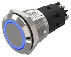 EAO 82-5552.2123 Vandal Resistant Switch, 82 Series, 19 mm, SPDT, Maintained, Round Flat Flush, Natural