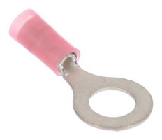 MOLEX 19073-0024 Ring Tongue Terminal, M6, 1/4", 18 AWG, 0.8 mm², Avikrimp 19073 Series, Red