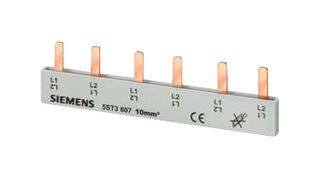 SIEMENS 5ST3608 Circuit Breaker Accessory, 63A, 210mm Len, Siemens SENTRON Circuit Breakers, Pin Busbar